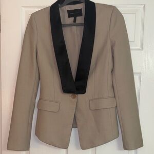 BCBGMaxAzria Beige Blazer with Black Lapel